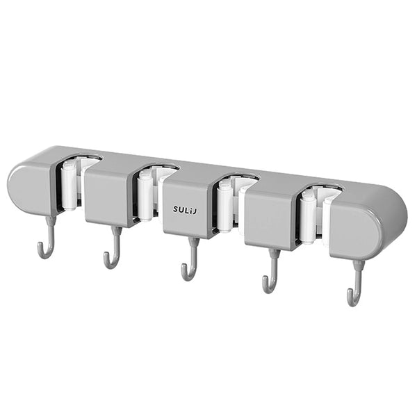 Mop Holder - 5 Layer Wall Mounted Mop & Broom Holder