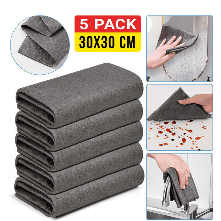 Thickened Magic Cleaning Cloth ( Pack Of 5 )