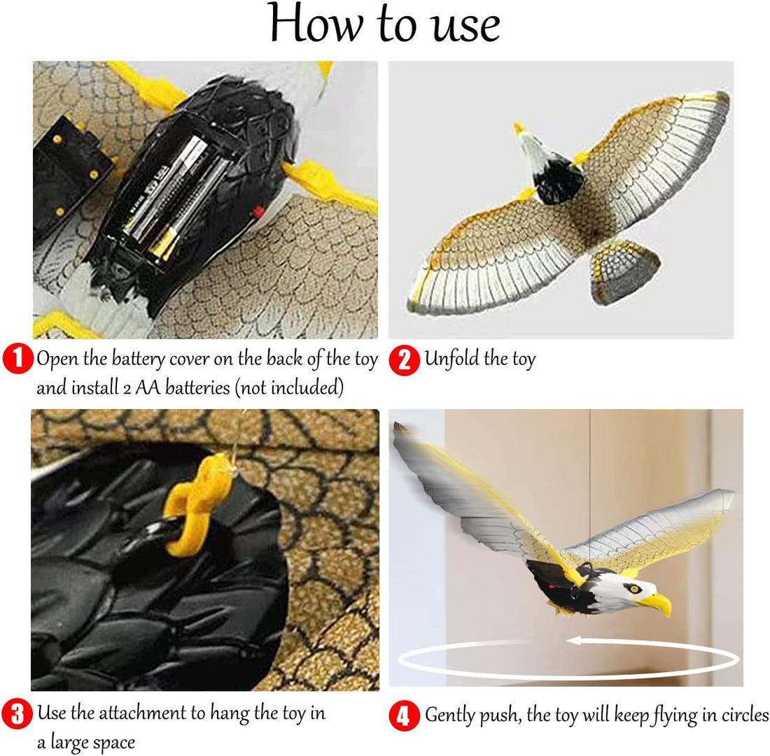 Bird Simulation Interactive Hanging Flying Toy (Parrot or Eagle )