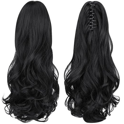 Natural Black Ponytail Hair Extension + FREE Messy Hair Bun (Juda)