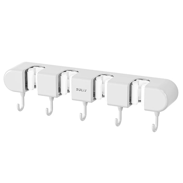 Mop Holder - 5 Layer Wall Mounted Mop & Broom Holder